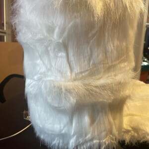 $8pair White Faux Fur Leg Warmers